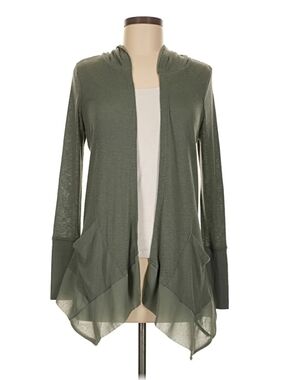 Princess By Vera Wang Olive Hooded Open-Front Drape Cardigan Flowy Fairy Boho